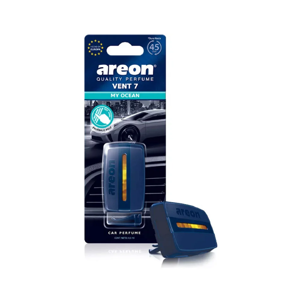 Perfume aromatizante vent 7 con fragancia a my ocean para automóvil, 4.5ml / areon / 124404