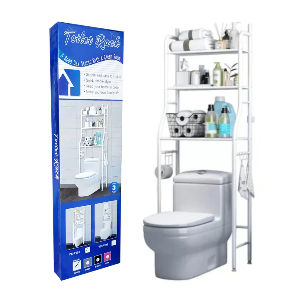 Organizador para baño multifuncional armable con 3 niveles de 46x25x155cm, variedad de colores / toilet rack / 12449