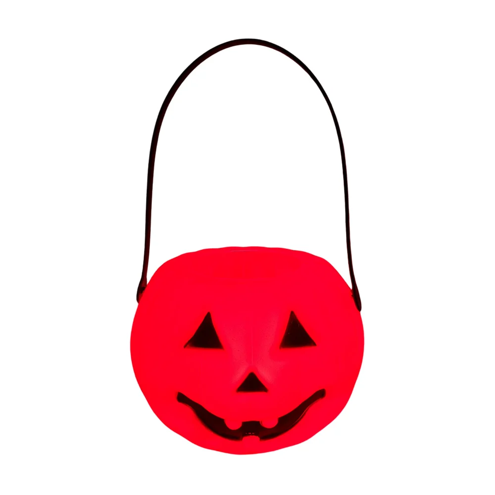 Mini calabaza de halloween con luz led para pedir dulces, 9cm / 124911