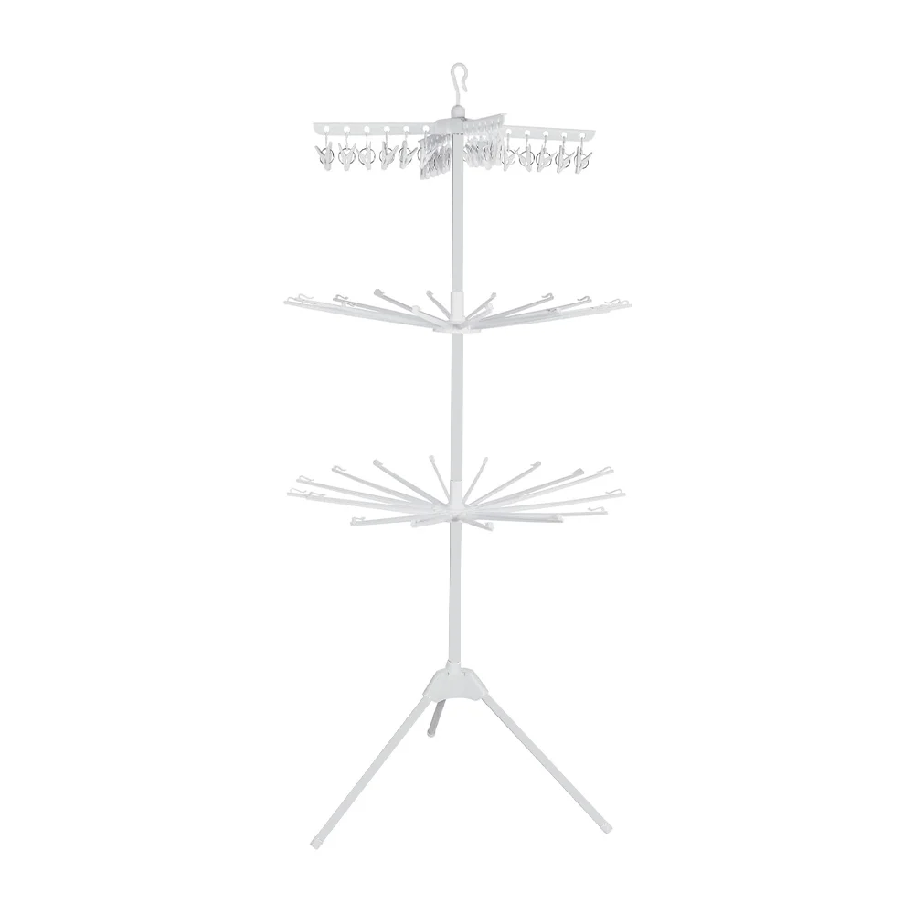 Organizador / perchero montable de piso en forma de torre con 3 niveles para ropa / floor towel clothes rack / 12495