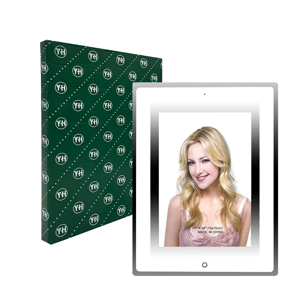 Portarretrato de cristal, con marco plateado de 10 x 15 cm / 4x6in / 124p / b124 / b124a