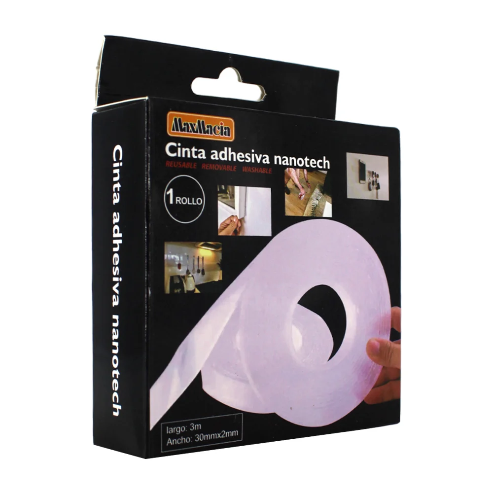 Cinta de gel doble cara transparente de 3 metros con grosor de 2mm / 12532