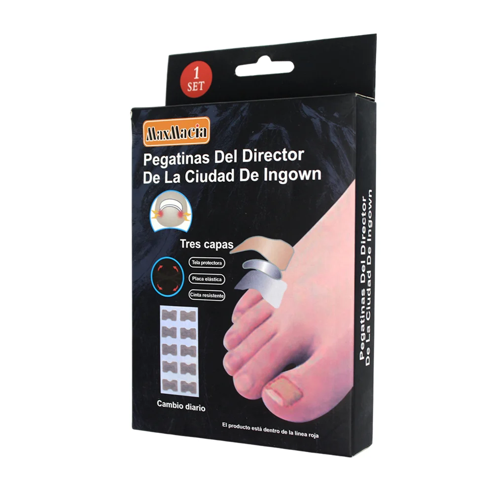 Paquete con 10 mini parches para uñas enterradas de los pies / maxmacia