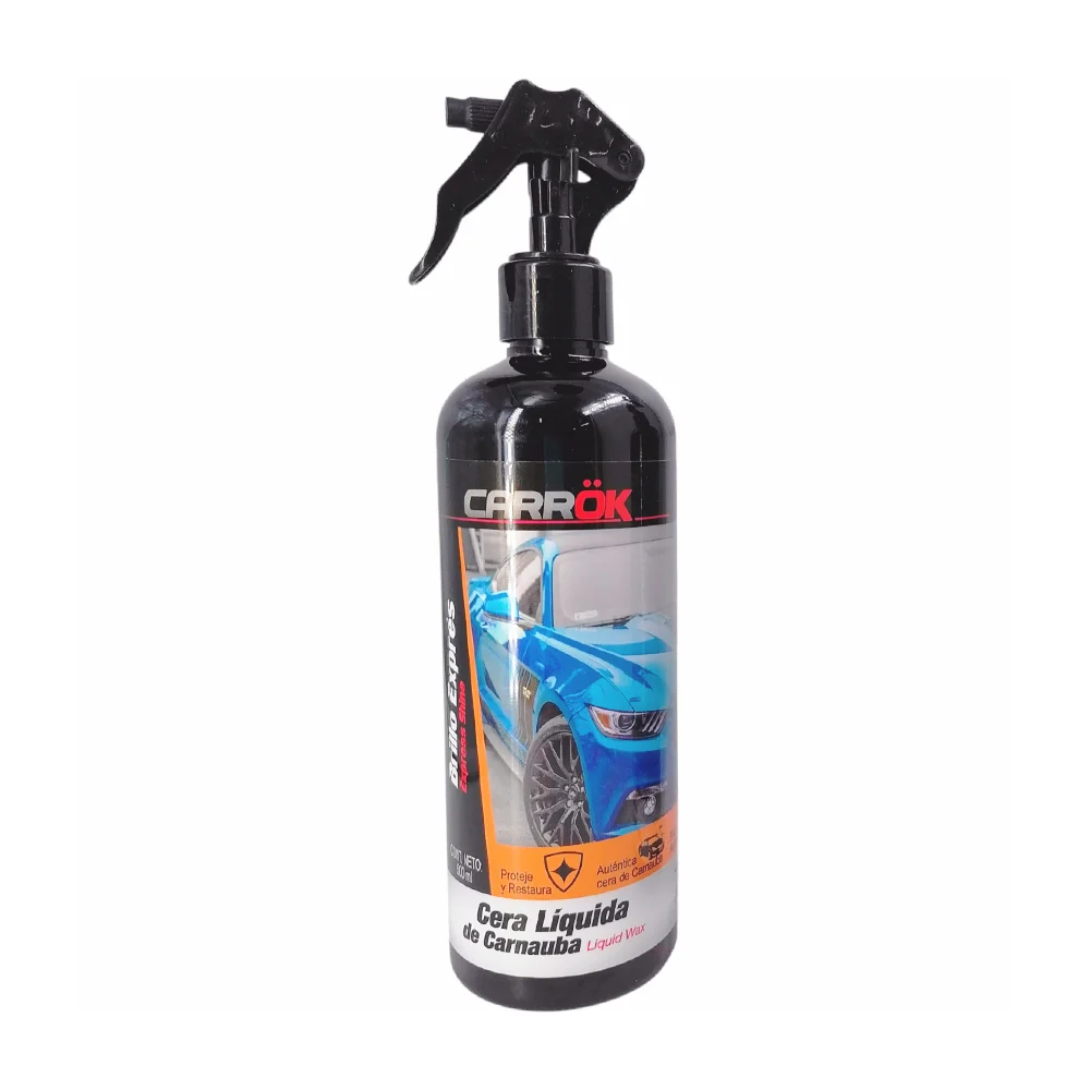 Cera líquida carrok de carnauba con atomizador para darle brillo al automóvil, 500ml / 127431