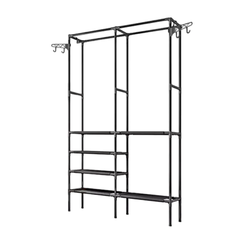 Closet / organizador multifuncional para ropa montable con 2 divisiones para colgar ropa, 2 percheros y 4 compartimentos de 107x36x173cm / walking wardrobe / 16492 / 81053 / yh6602-2