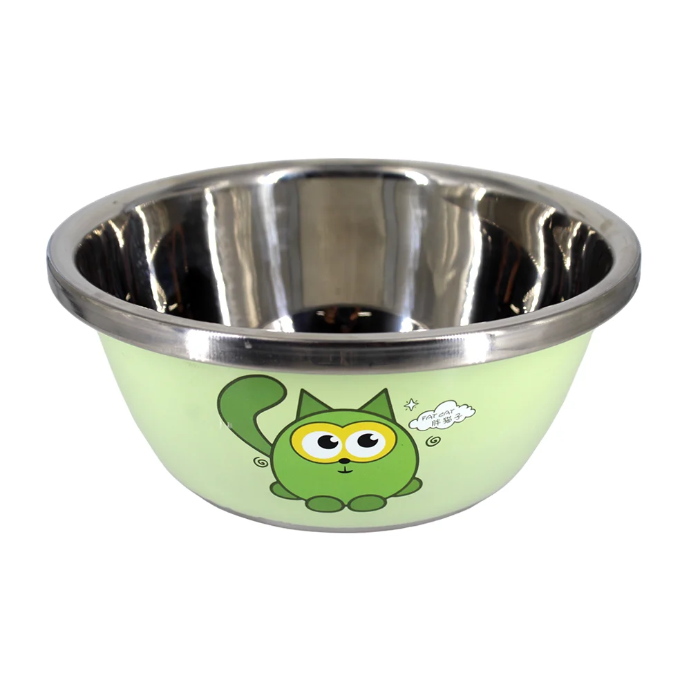 1pza Tazón bowl de acero inoxidable con estampado animado y diámetro de 22cm, variedad de modelos / 130232
