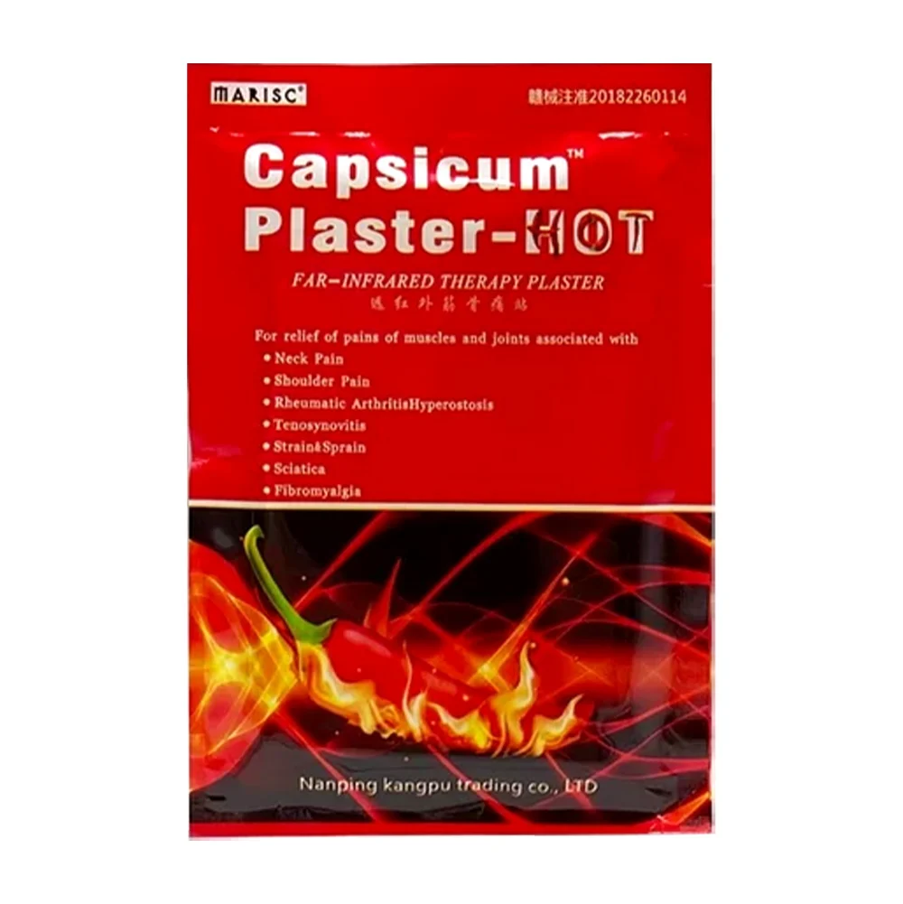 Paquete con parches calientes para aliviar dolor múscular y articulaciones / capsicum / 13049