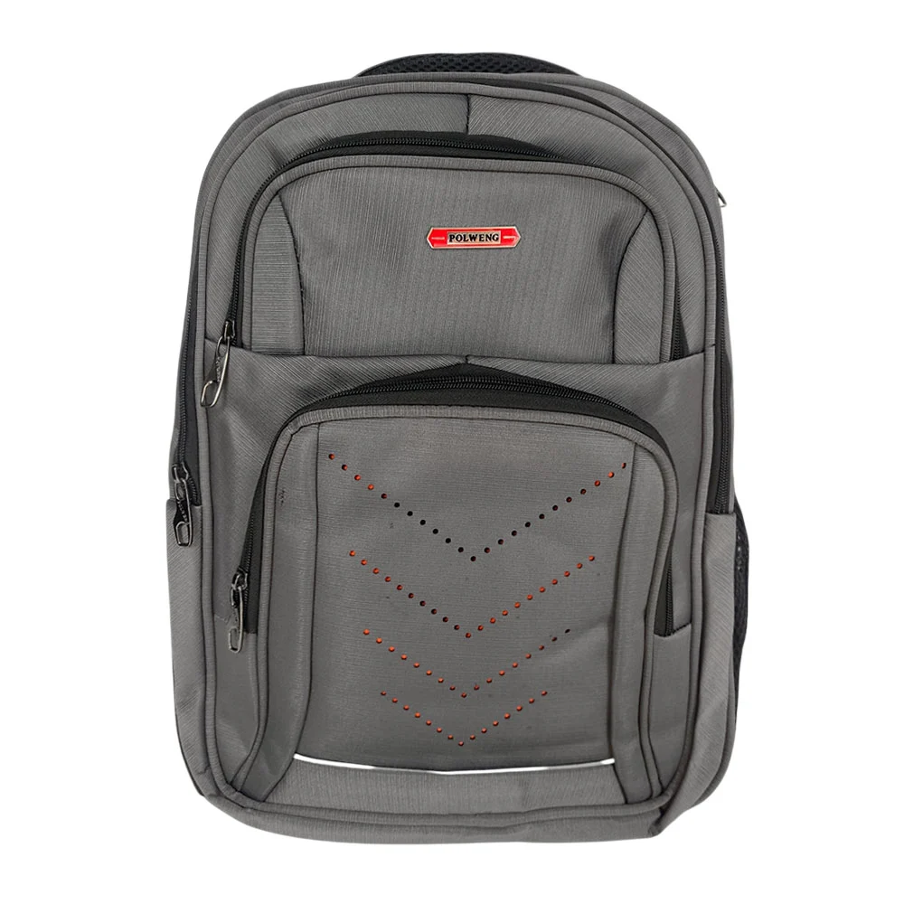 Mochila mediana polweng con 4 compartimentos + 1 oculto, puntos perforados en V