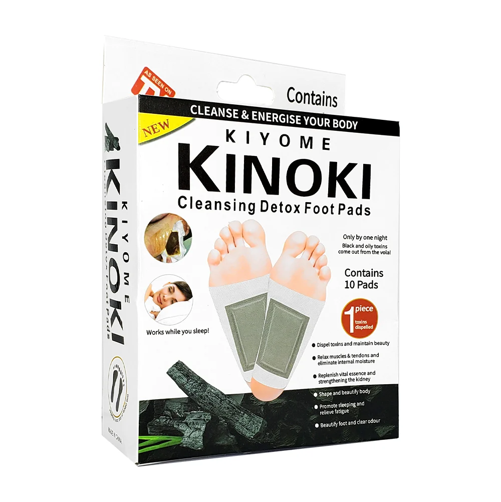 Caja 10 parches desintoxicantes con carbón activo para pies / kinoki / 13311