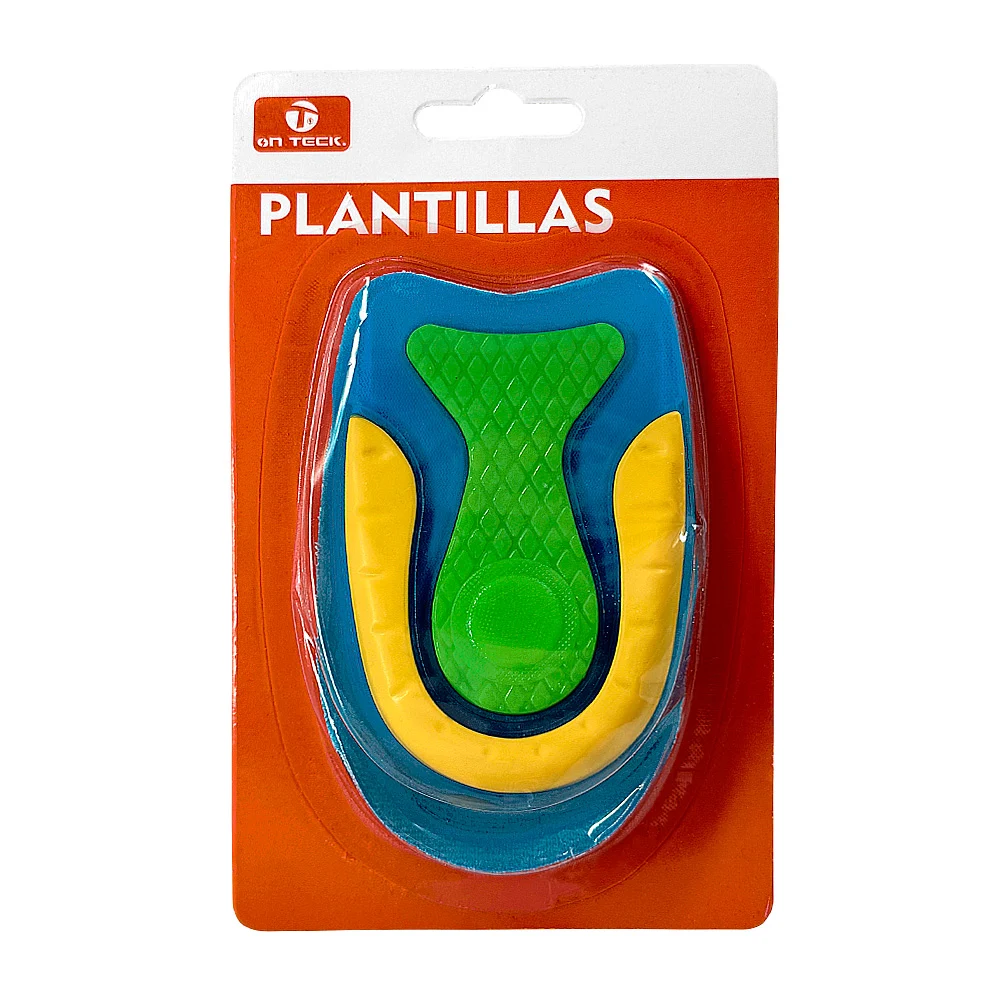 Par de plantillas / taloneras para pies, ergonómicas, de plástico tricolor, variedad de funciones / on teck / 13589