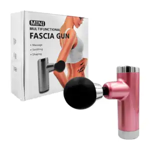 Pistola masajeadora multifuncional, pequeña, recargable, con 6 nivele…