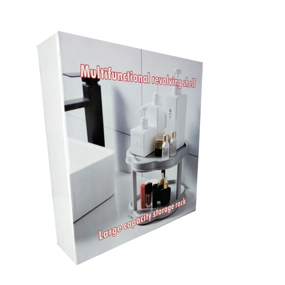 Organizador multifuncional giratorio en forma de flor con dos pisos / multifunctional revolving shelf / fd007 / 137940