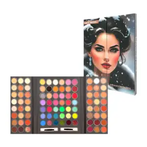 Estuche con 90 sombras de maquillaje con 2 brochas aplicadoras, varie…