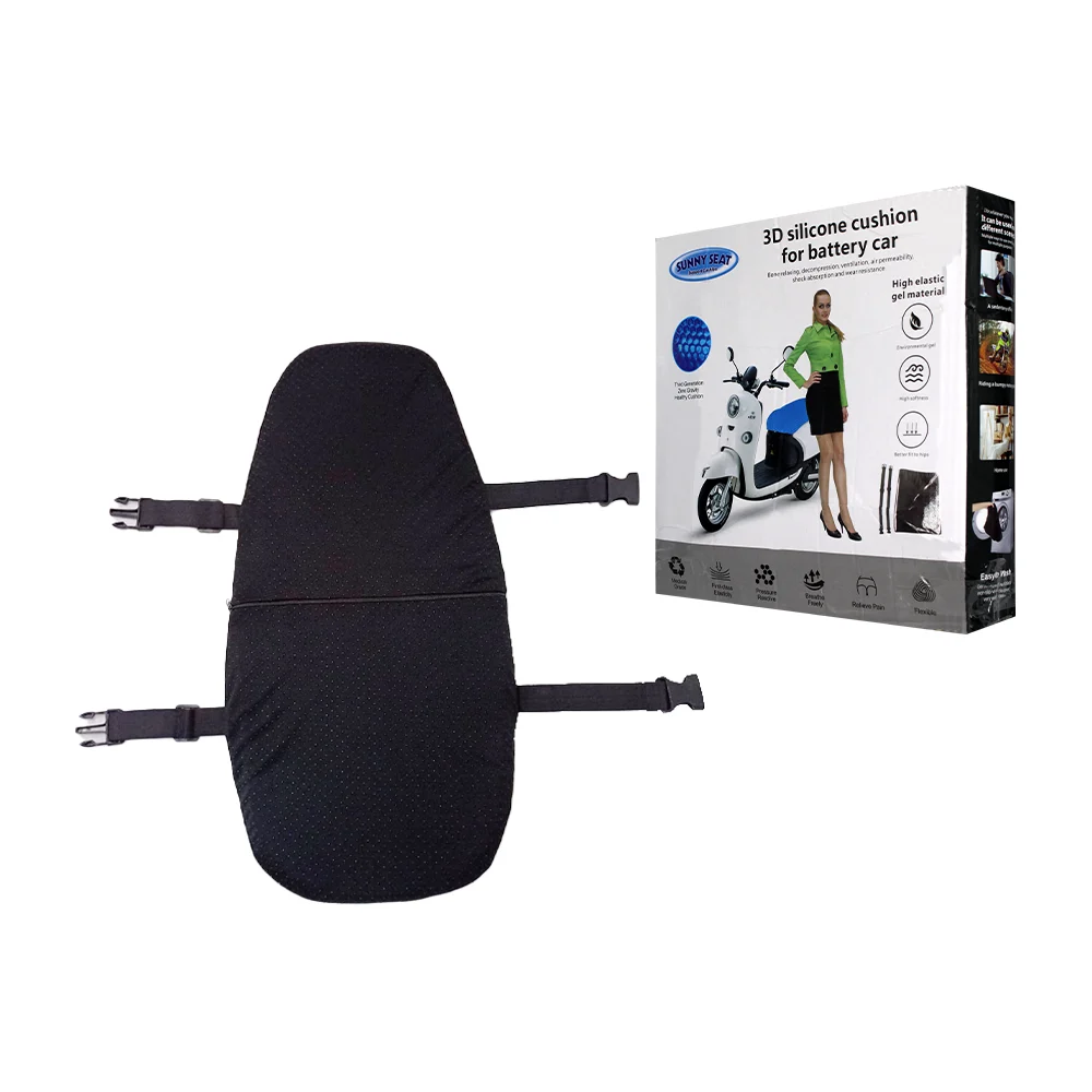 Cojín / asiento ortopédico con funda para motocicleta o coche / 3d silicone cushion for batery car / 14226