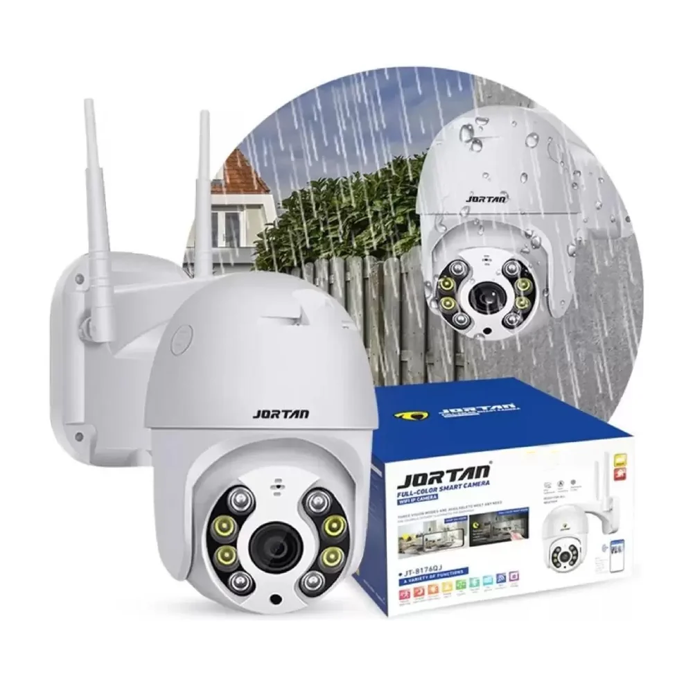 Cámara remota wifi ip jortan con sensor de movimiento, alarma y protección ip66 / full-color smart camera / jt-817qj