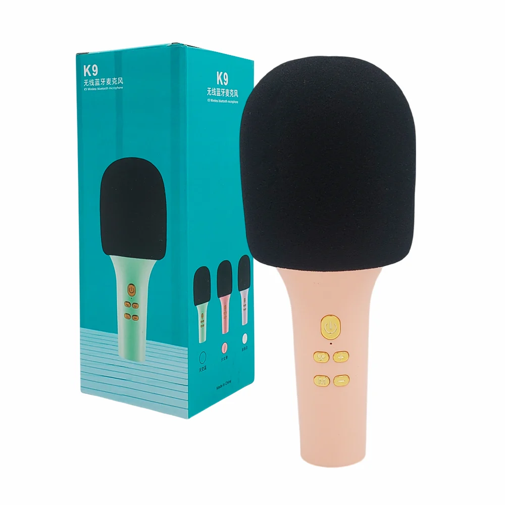 Micrófono karaoke bluetooth con bocina altavoz y ranura para tarjeta sd, variedad de colores / k9