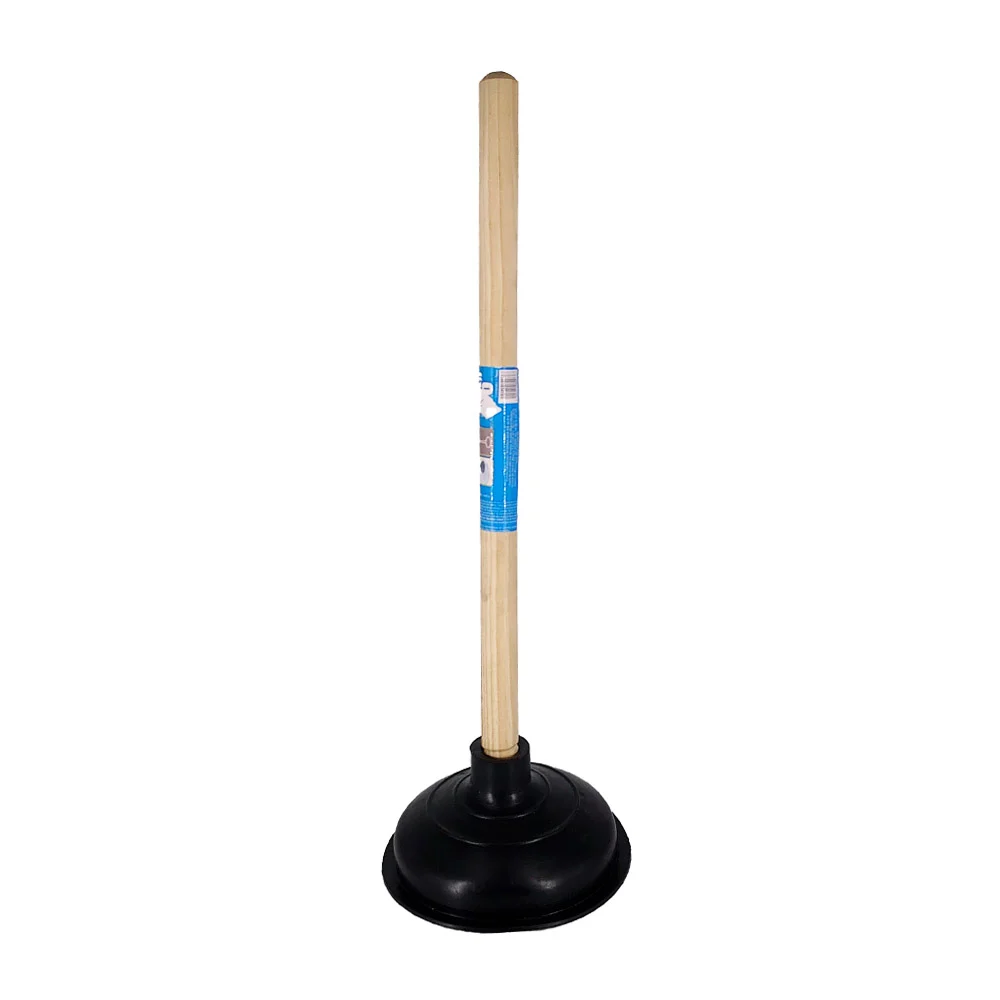 Bomba destapacaños manual multiusos con bastón de madera, 46cm / klinplus / 1464