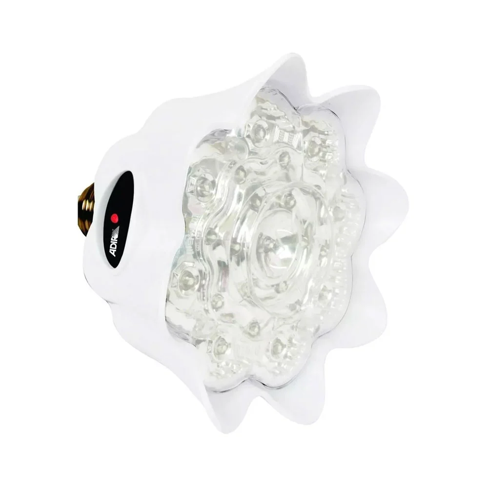 Foco lámpara led recargable de emergencia en forma de flor con gancho para colgar / adir lighting