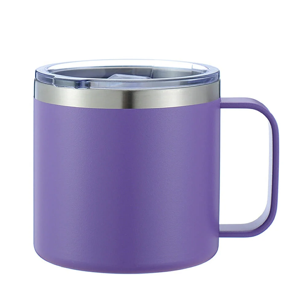 Taza termo metálico de acero inoxidable sin diseño y capacidad de 14oz, variedad de colores / 0039