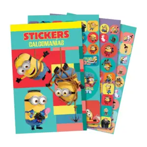 Block de stickers calcomanías granmark con diseño de personajes minio…