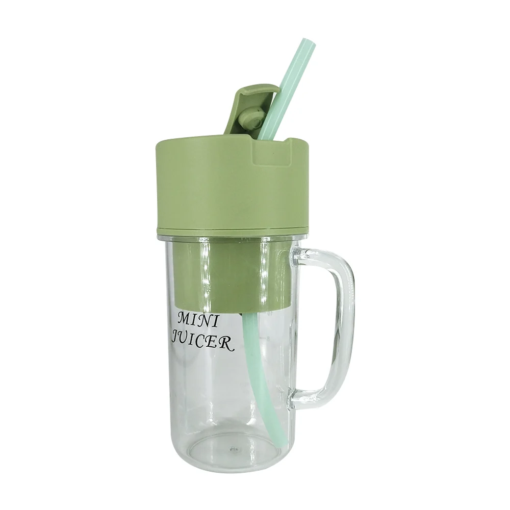 Vaso licuadora portátil con asa y capacidad de 340ml y popote / crusher juicer / 15688 / zzb-1