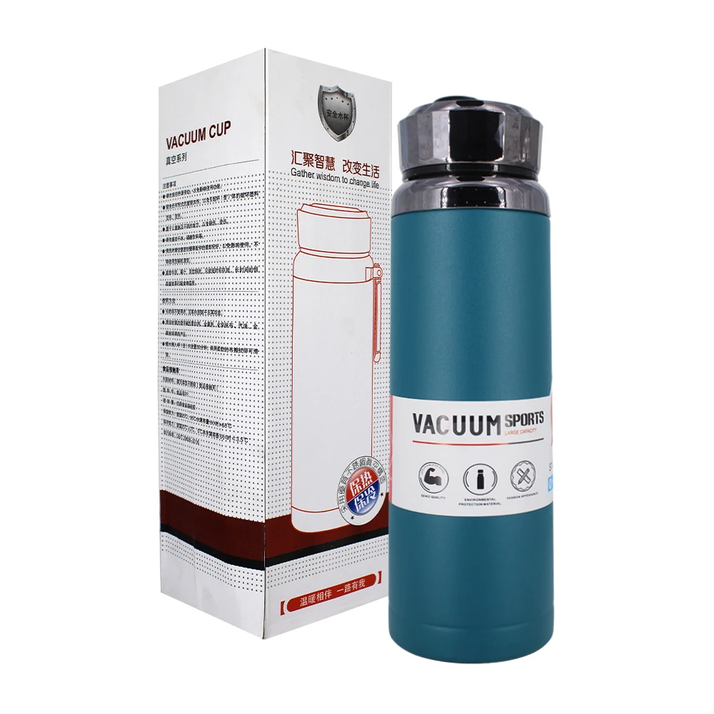 Termo liso de acero inoxidable con infusor y tapa con medidor digital 1000ml 9.2x9.2x27.2cm, variedad de colores / yc-6008zn