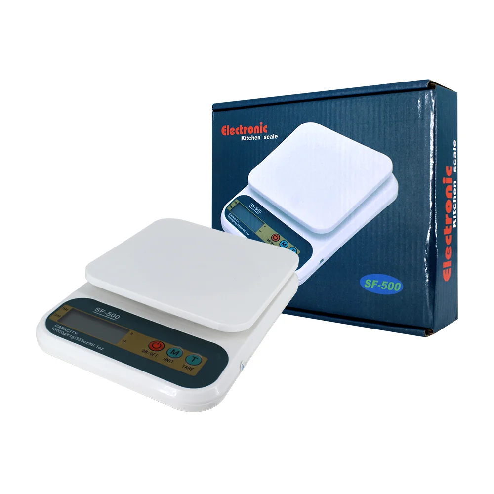 Báscula electrónica digital cuadrada con capacidad de 10000g / sf-500 / ab-550 / efectrinic kitchen scale