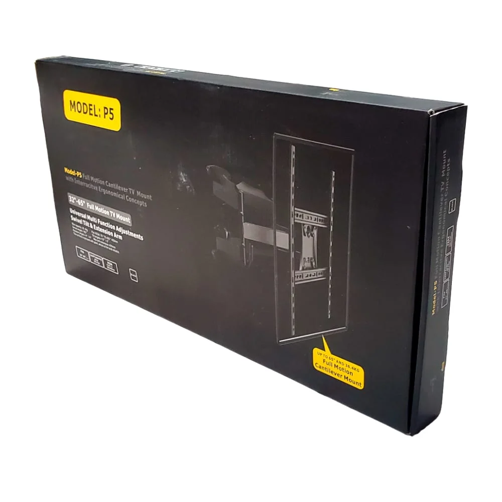 Soporte metálico móvil de brazo articulado para pantalla de 32 a 65 pulgadas, soporta máximo 36.4kg / p5