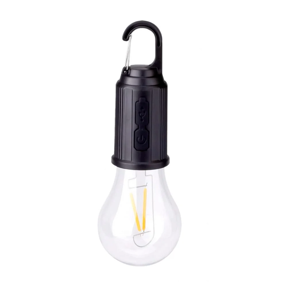 Foco bombilla de emergencia recargable con 3 modos de luz intercambiable + gancho colgante / mh-8801