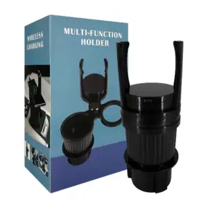 Soporte multifuncional / portavasos con 3 compartimientos y cargador …