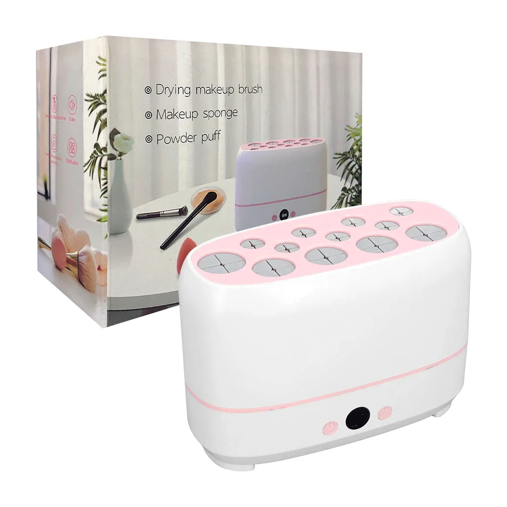 Maquina secadora eléctrica para brochas de maquillaje con 12 compartimientos, 185x87.7x130.5mm / makeup brush dryer machine / 16861 / ln65-l10