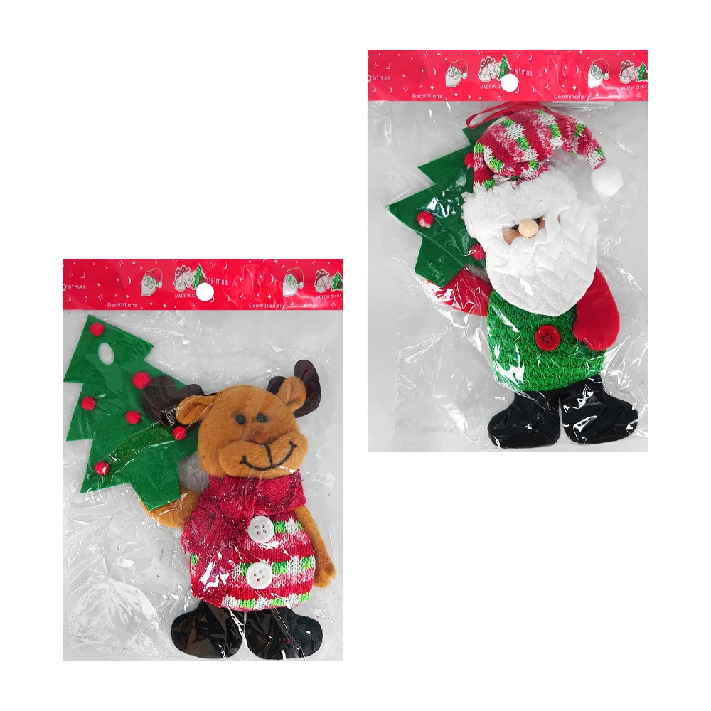Adorno colgante de personaje navideño con pino árbol en la mano, 19cm, variedad de modelos / 17282
