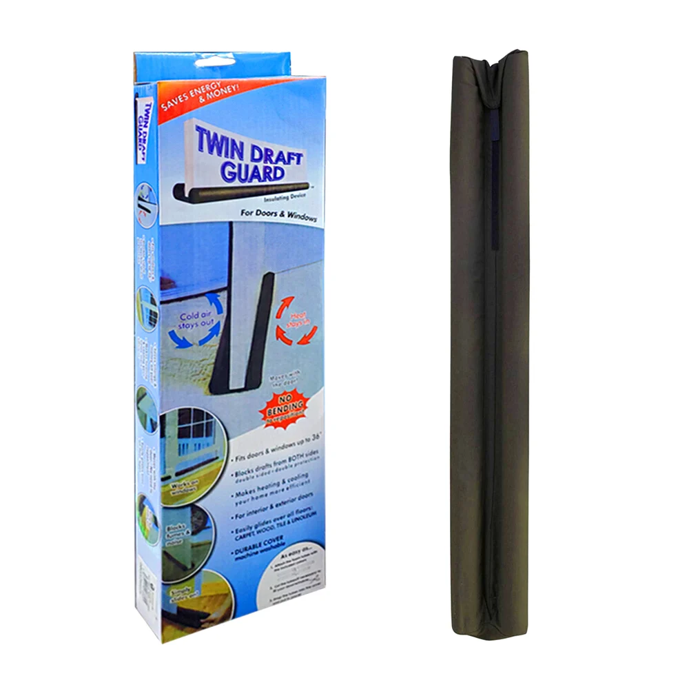 Tapón doble multiusos para bloquear corrientes de aire en puertas y ventanas / twin draft guard / 17384