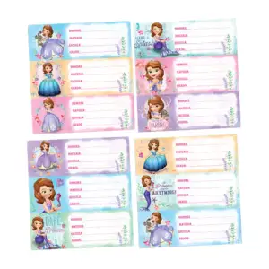 Paquete con 100 etiquetas escolares de couché adhesivo granmark con d…