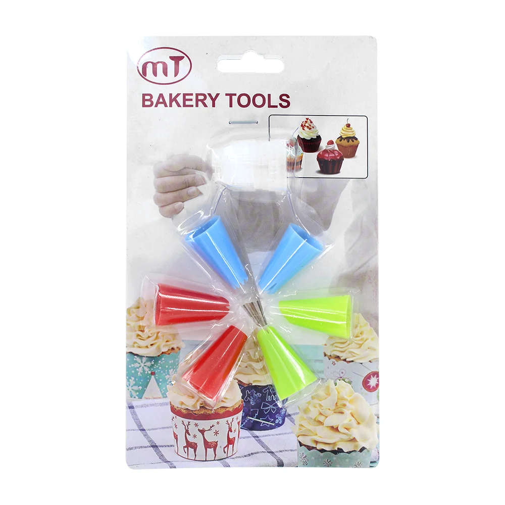 Blíster con 6 duyas boquillas intercambiables para decoración de repostería / bakery tools