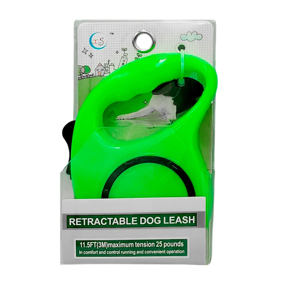 Correa enrollable retráctil para perros pequeños de 3m y resistencia de 11kg / 18-0027