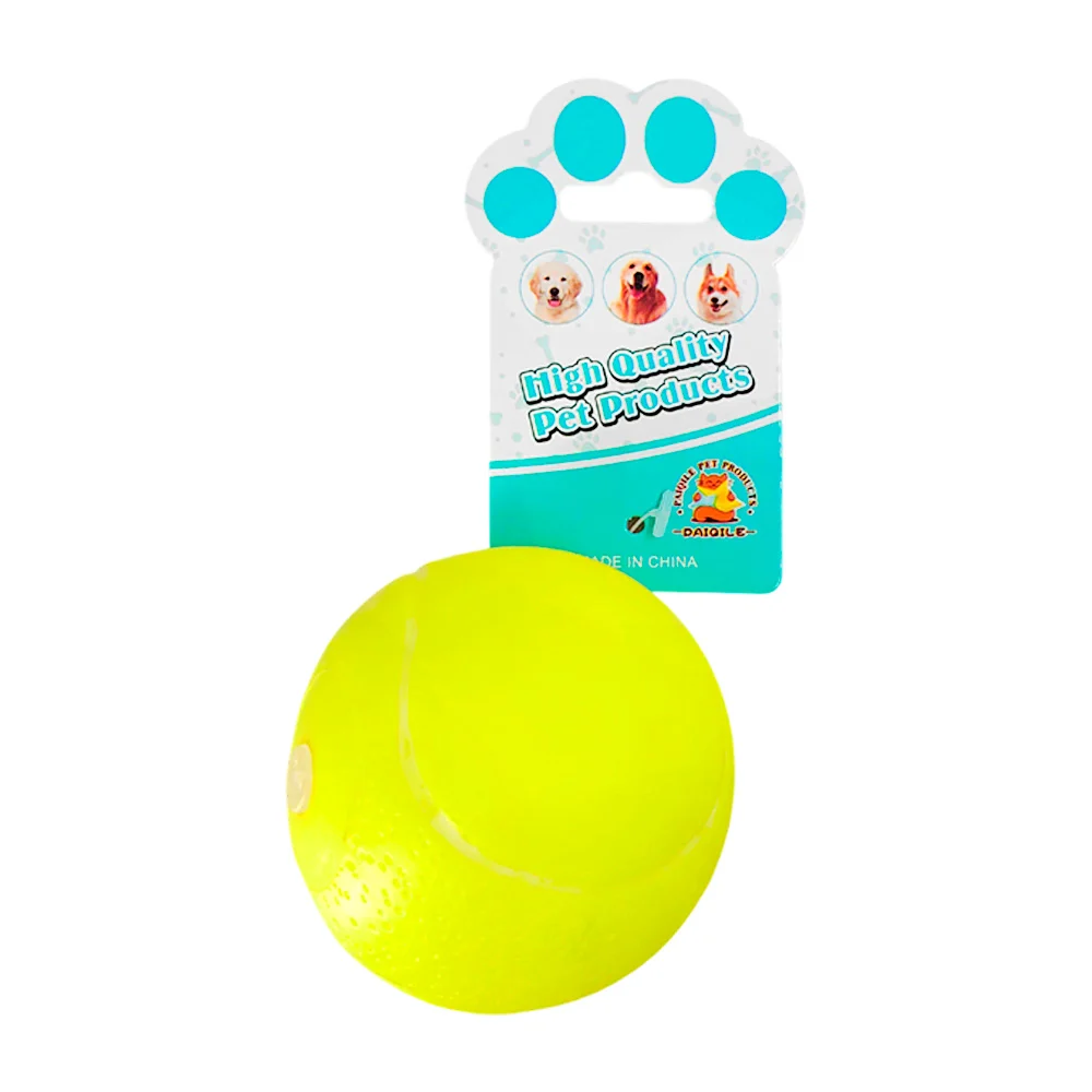 Pelota chillona de plástico para mascotas en forma de pelota de tenis / 18-0039