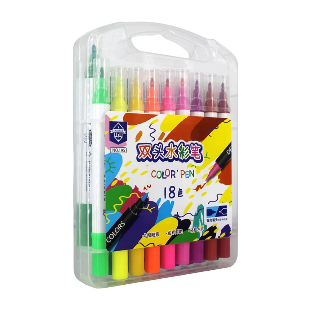 Estuche con 18 marcadores plumones chaoran children marker de colores / 190 18 colors / c675 / 195-18