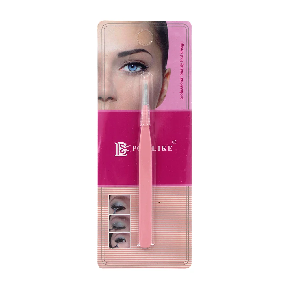 Pinza de acero inoxidable para extensión de pestañas, variedad de colores / polilike