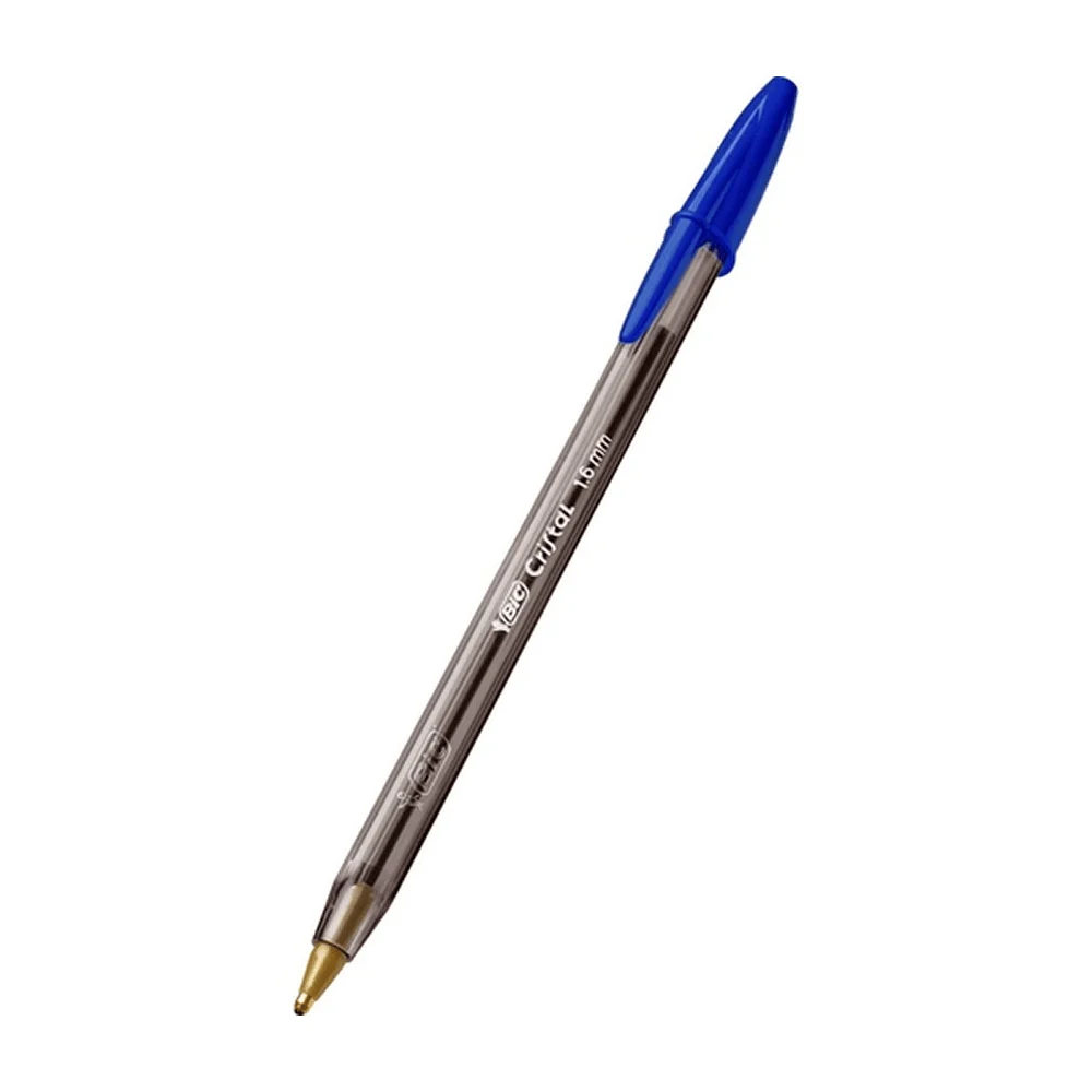 Caja de 13 plumas bolígrafos bic cristal con punta extra gruesa 1.6mm tinta color azul