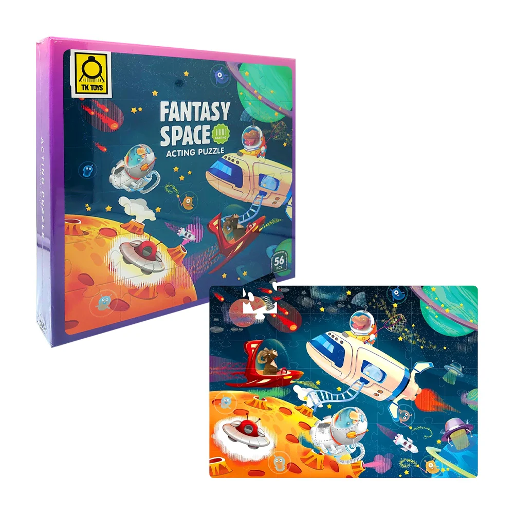 Rompecabezas de 56pzas fantasy space con temática espacial, 60x43cm / puzzle size