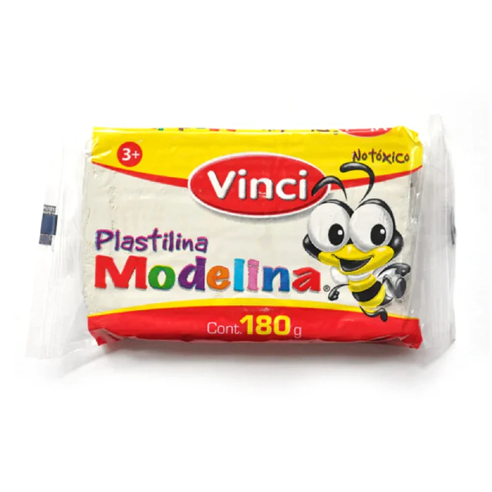 Plastilina modelina vinci de 180g en color blanco / plastilina blanca / 2348