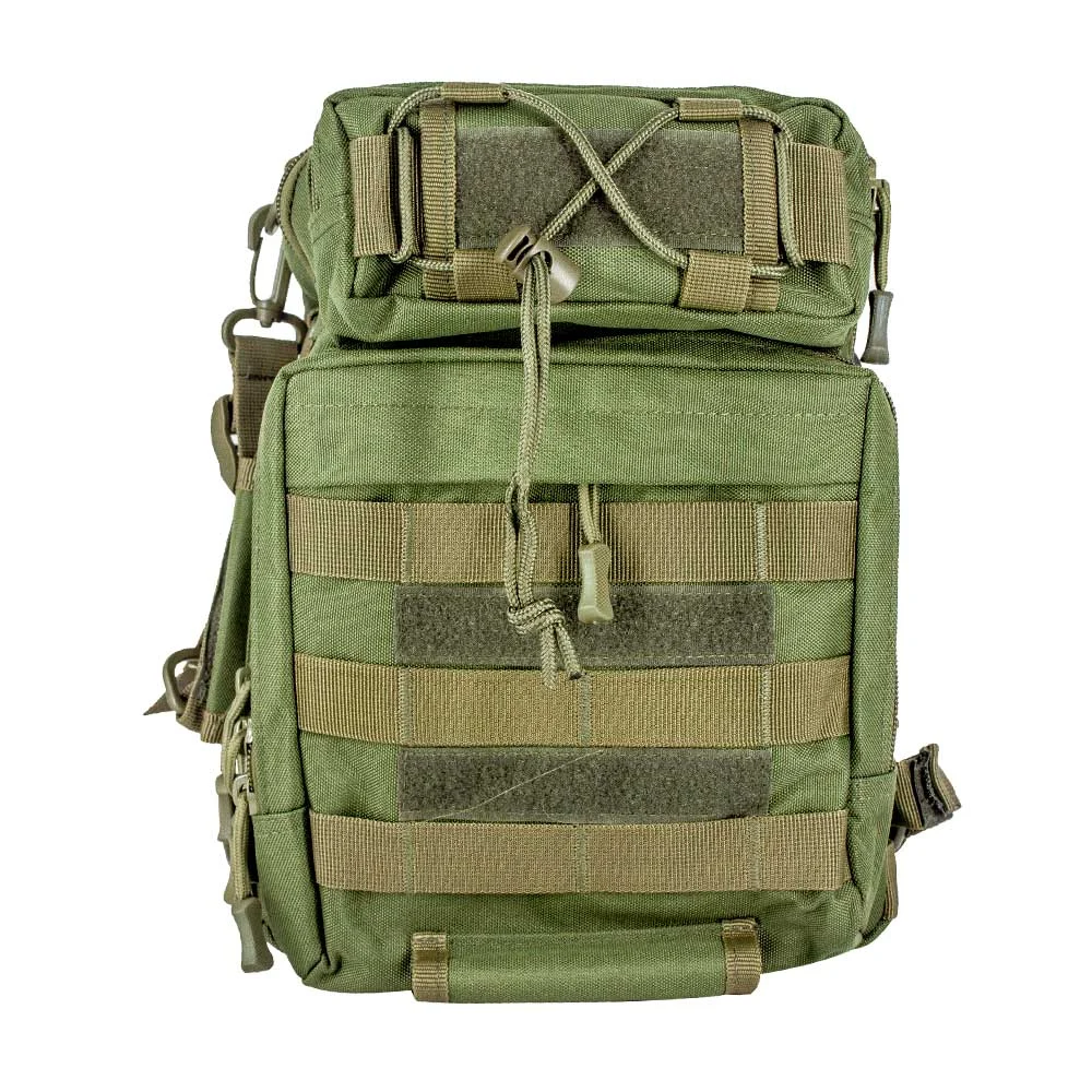 Mochila pechera táctica de 3 compartimentos, velcros y ranura para cable usb, variedad de colores / lml-2065 / 2065