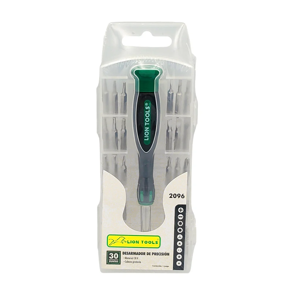 Estuche con desarmador lion tools de precisión y 30 puntas intercambiables / 2096