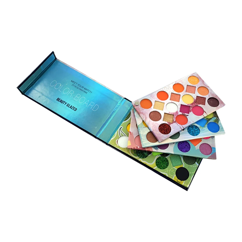 Paleta de sombras para ojos con 72 tonos de 4 compartimentos, variedad de colores / board beauty glazed