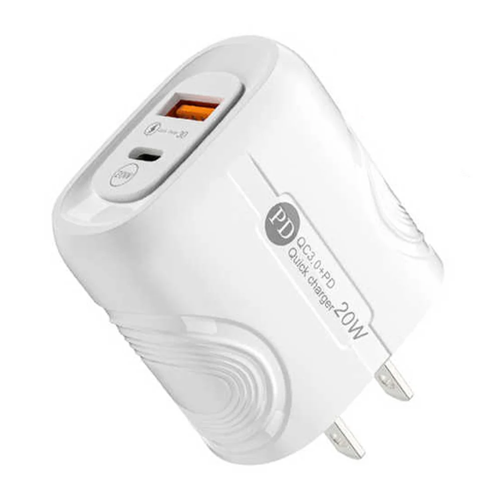 Cubo de carga rápida con 1 puerto usb y 1 puerto tipo-c, 3.0a, 20w / eva-y / tz69