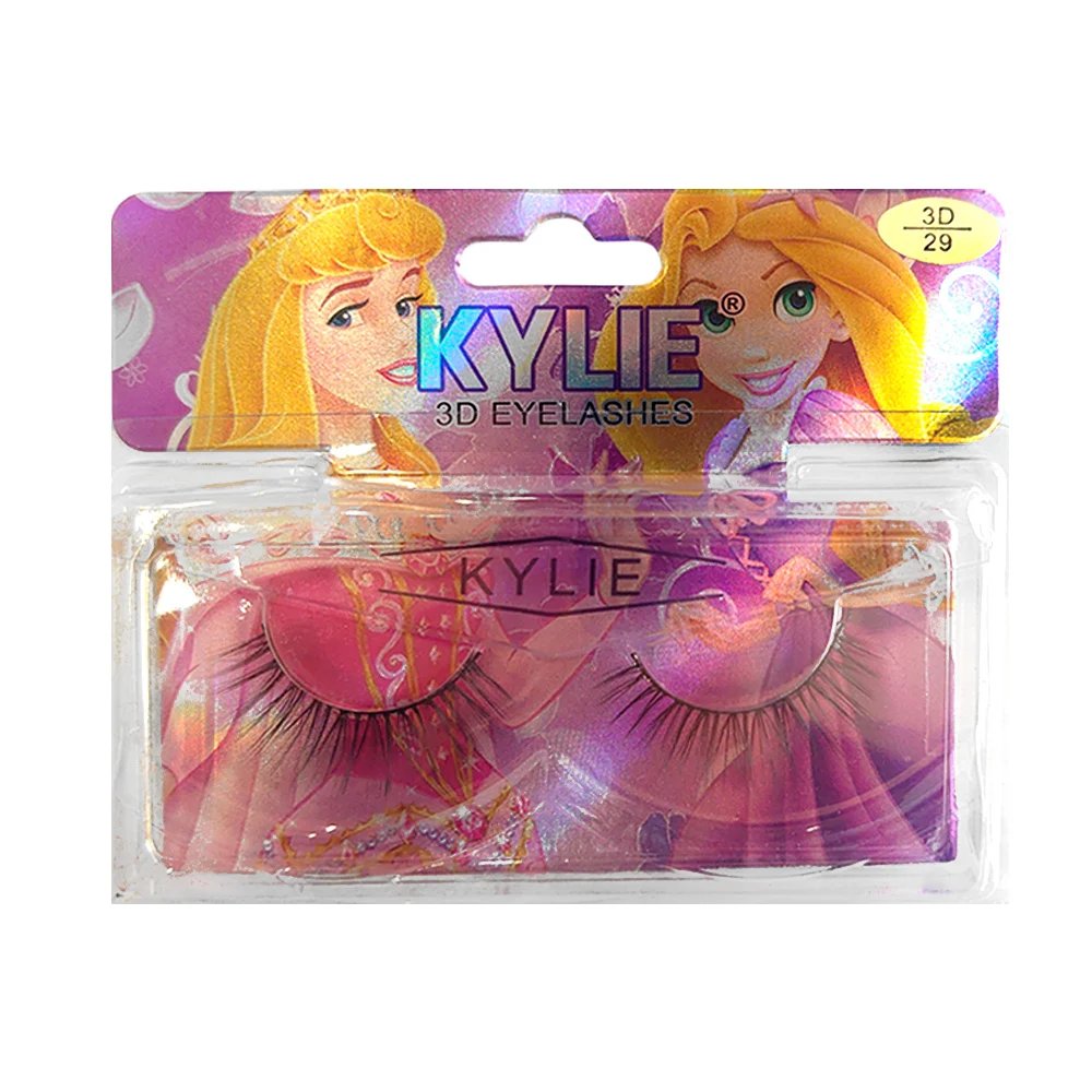 1pza Pestañas postizas kylie con efecto 3d, variedad de volúmenes / princesas disney / eyelashes