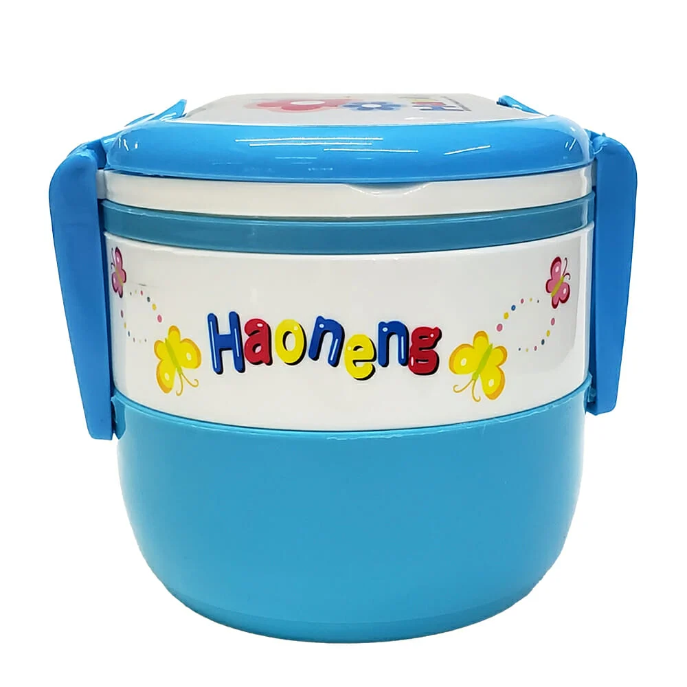 Tupper redondo de plástico con 2 niveles y diseño de conejo haoneng, variedad de colores / simplest pleasures of life / 3612