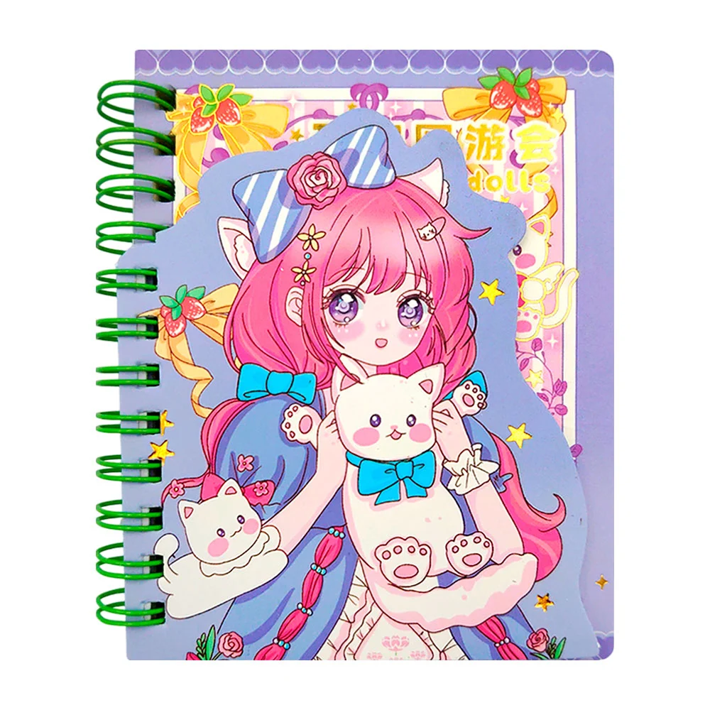 1pza Mini cuaderno libreta de raya con espiral metálico y diseño, 87x112mm, variedad de modelos / 222-25 / 222-24 / 222-22