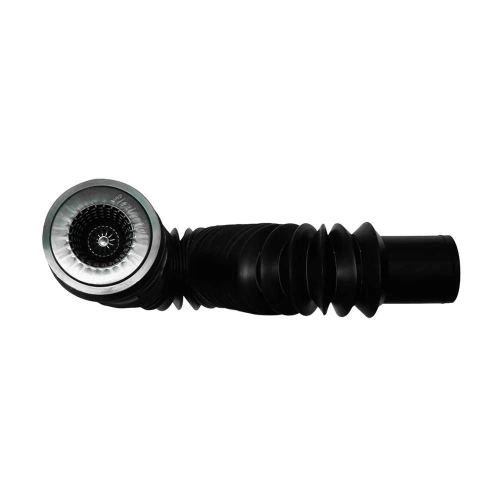 Céspol flexible tipo p con atrapatodo para lavabo y extensión de 55cm en color negro / 2235n